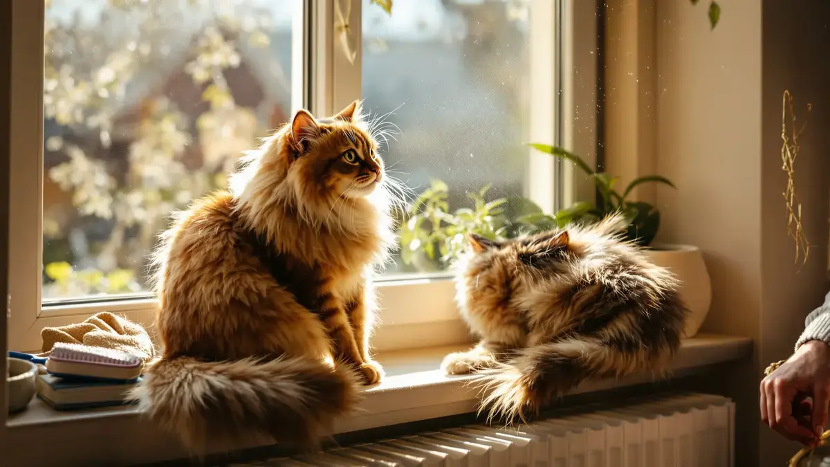 Zelfs een binnenkat die nooit naar buiten gaat kan toch een wintervacht hebben door factoren die vaak over het hoofd worden gezien