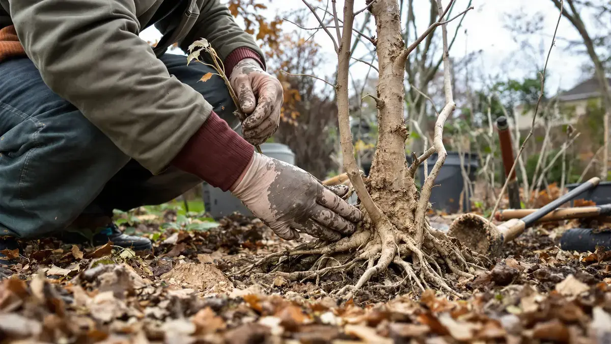 Om de wortels van bomen te beschermen raadt Bertrand, de tuinier, het pralineren aan, een vaak onderschatte maar nuttige praktijk