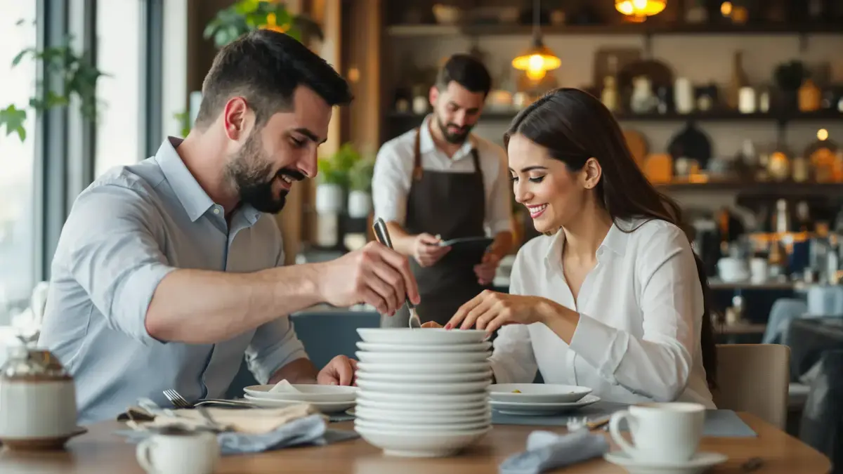 Volgens specialisten kan het stapelen van borden tijdens het serveren persoonlijkheid onthullen maar ook uw imago schaden