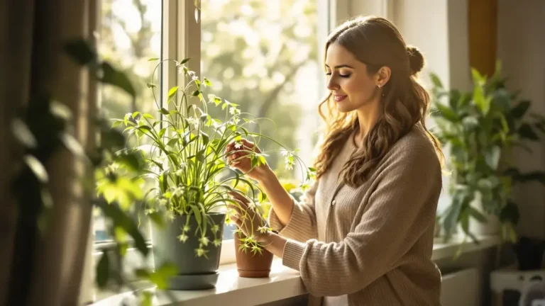 Deze 3 verzorgingsgeheimen van de spinnenplant helpen je thuis babyplantjes te vermeerderen