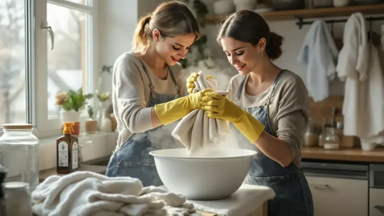 Dit vergeten product geeft keukendoeken hun oorspronkelijke wit terug