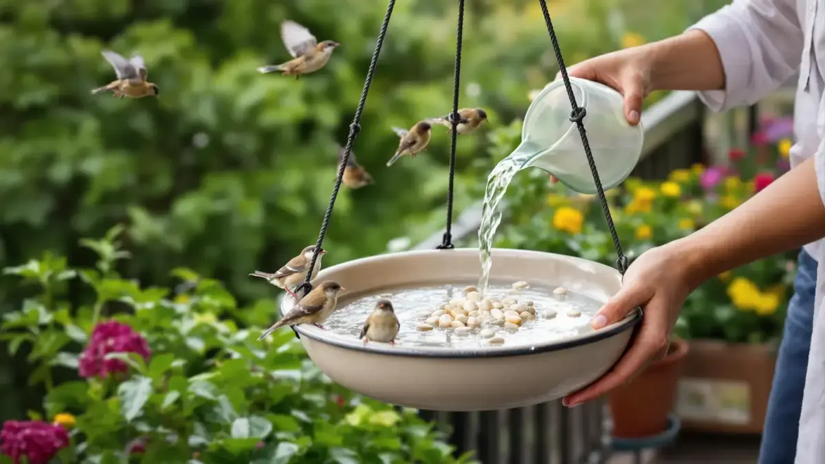 Als u de manier verandert waarop u dit vogelbad plaatst, trekt u onzichtbare soorten naar uw huis